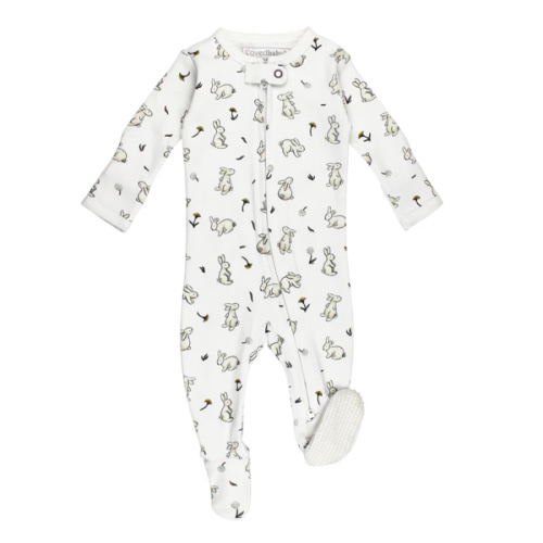 Bunny | Organic Zipper Footie – L'ovedbaby