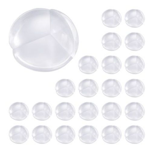 VEVOR Corner Protectors Baby Proofing, 24 Pack, Clear & Transparent Table Corner Guards Covers for Baby Safety, 1.34-inch Depth,0.28in Thickness,Clear