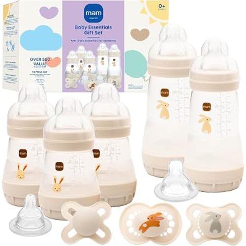 MAM Easy Start Anti-Colic 5 Baby Bottle & 3 Pacifier Newborn Gift Set