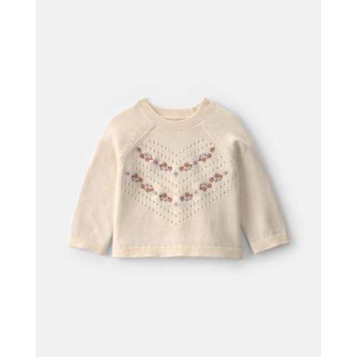 Baby Girl Embroidered Sweater