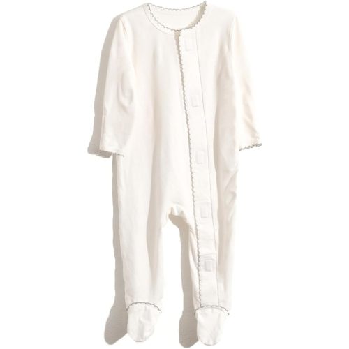 Soft Magnetic Baby Boys Girls Footie Pajamas, Magnetic Closure, One Piece with Mitten Cuffs