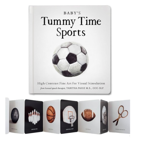 Baby's Tummy Time Sports: High-Contrast Fine Art for Visual Stimulation (Tabitha Paige Children's Book Series)
