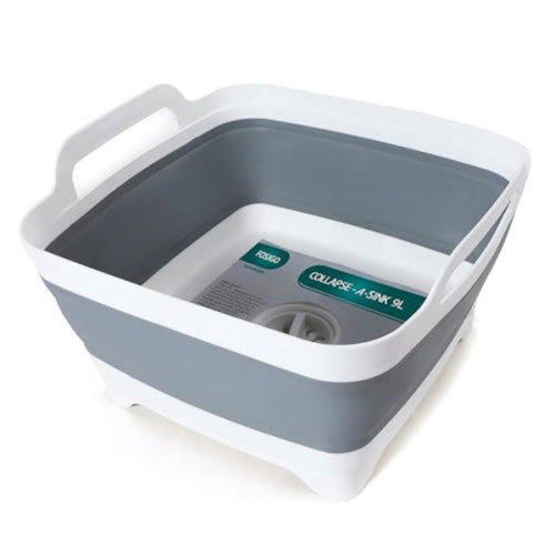 FOSJGO Collapsible Dish Basin with Drain Plug