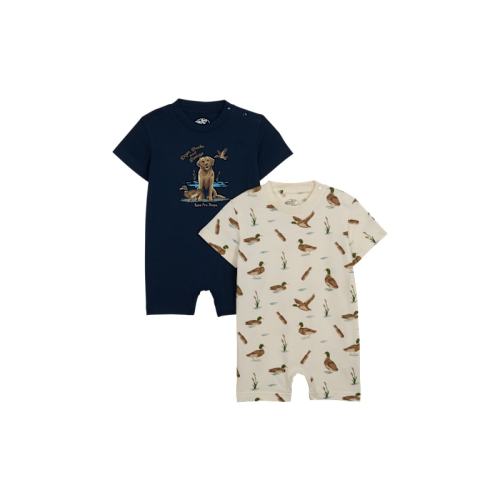 Bass Pro Shops Dogs, Ducks, and Decoys Bodysuit 2-Piece Set for Babies | Bass Pro Shops