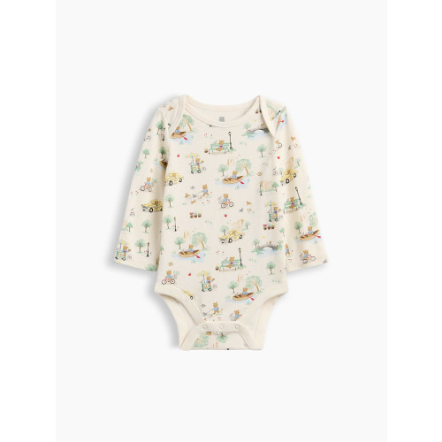 Baby First Favorites Organic Cotton Brannan Bear Toile Bodysuit