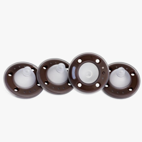 0-24 Months Ninni Breast Mimicking Pacifier (4 Pack) - Cocoa + Creme