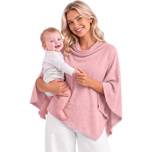 Breathable Nursing Cover for Breastfeeding Pink