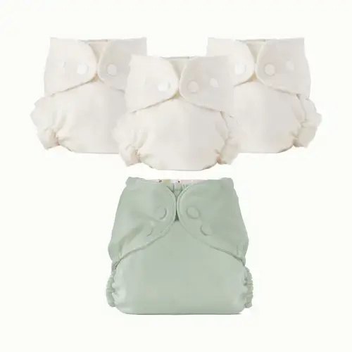 Esembly Blowout Proof Cloth Diaper Bundle - Seaglass, Size 1 (7-17lbs)