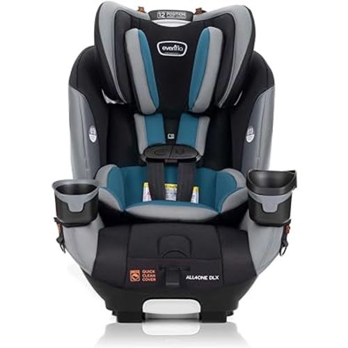 Evenflo EveryFit/All4One 3-in-1 Convertible Car Seat w/Quick Clean Cover (Reefs Green)