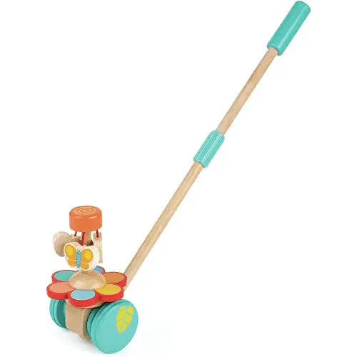 Hape Dancing Butterflies Push and Pull Toy, Assorted Colors, 12+ Months, L: 4, W: 6.9, H: 22.2 inch