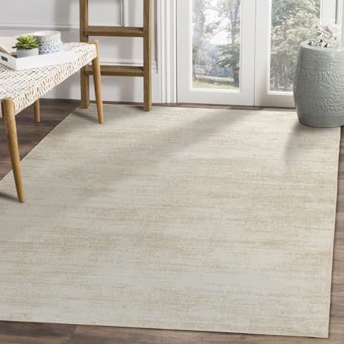 4x6 Rug for Entryway,Washable Non Slip Boho Neutral Abstract Modern Farmhouse Area Rugs, Tan Brown with Cream Beige