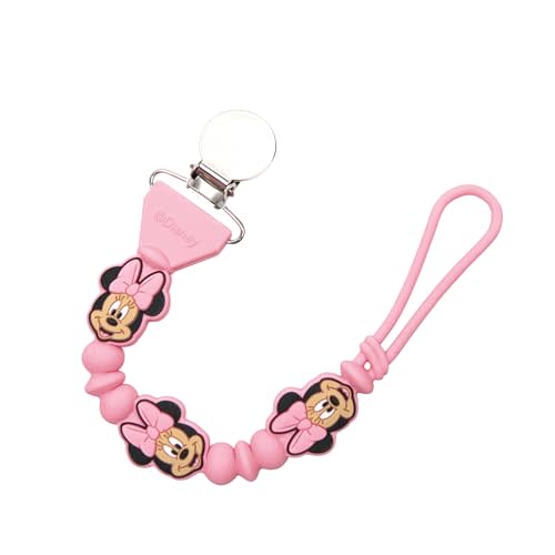 Disney Cars Stitch Minnie Mouse Pooh Silicone Pacifier Clip BPA-Free Baby Binky Holder Strap Teether Holder for Newborn Infant