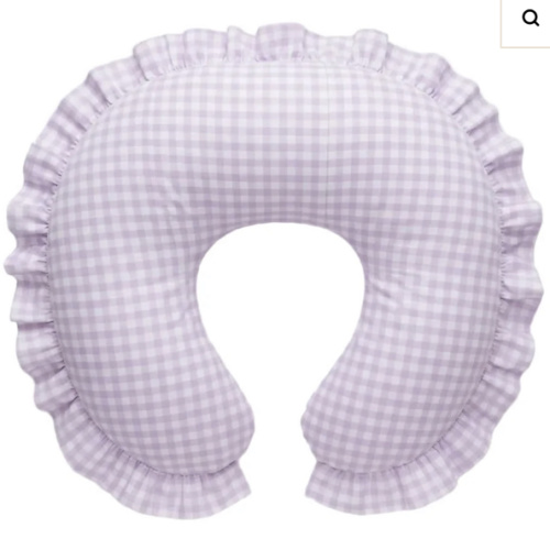 Purple Gingham Ruffle Nursing Pillow Cover | Little Mae & Co – EasyTot