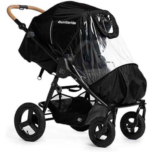 Bumbleride Era Stroller Rain Cover - PFAS-Free Non-PVC Water-Resistant Rain Shield with Side Vents, Roll-Up Front for Easy Access & Peek-a-Boo Window