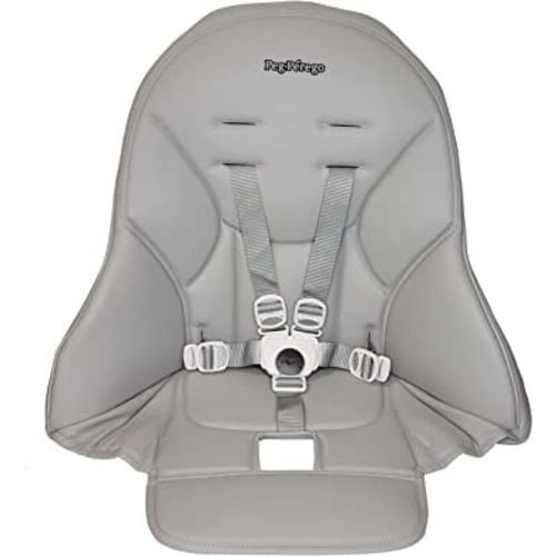 Peg Perego Siesta/Prima Pappa Zero 3 high Chair Replacement Upholstery with seat Belt, Ice (Grey)