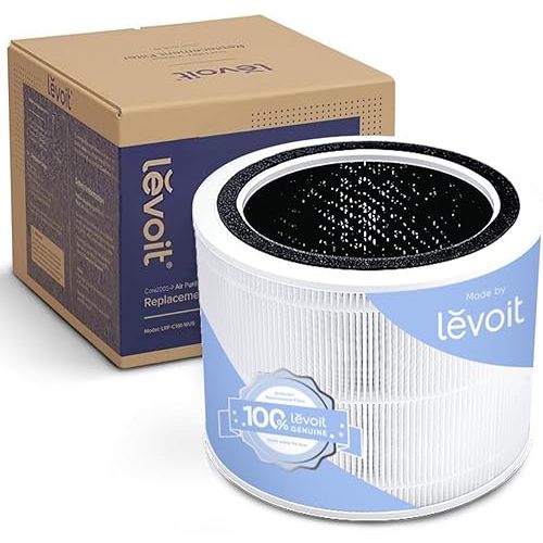 LEVOIT Core 200S-P Replacement Filter, Genuine Core 200S-RF Air Purifier Filters, Supports HEPA Sleep Mode, High-Efficiency Activated Carbon for Removal of Smoke, Odor, Allergens, Pollen, 1 Pack
