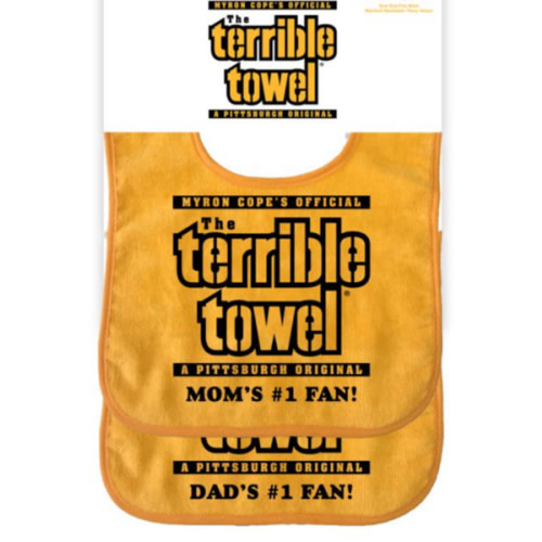 Pittsburgh Steelers Terrible Towel Parent Bib Set
