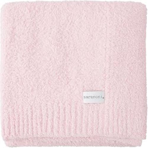 SARANONI Bamboni Luxury Baby Blanket | Cozy & Soft Plush Receiving Blankets | Perfect for Girls & Infant Baby Boy Blankets | Light Pink - 30” x 40”