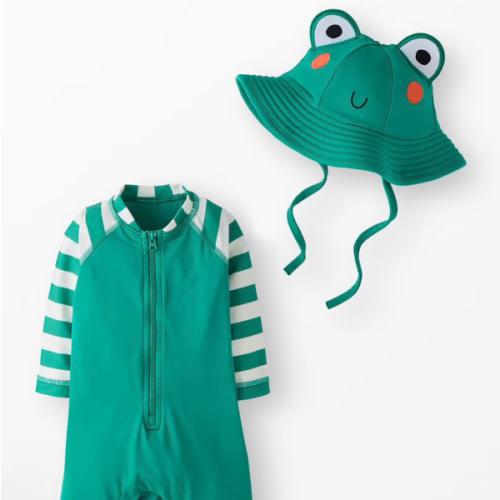 Baby Rashguard & Novelty Swim Hat Set