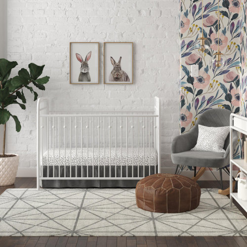 Mason & Marbles Klos Adjustable Height Steel Standard Crib & Reviews | Wayfair