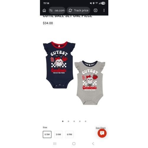 St Louis Cardinals Baby Red Cutie Ball One Piece Set - 133439566