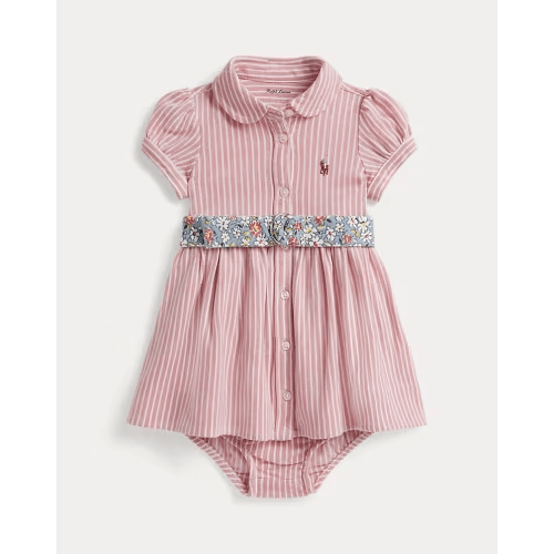 Belted Oxford Mesh Polo Dress & Bloomer