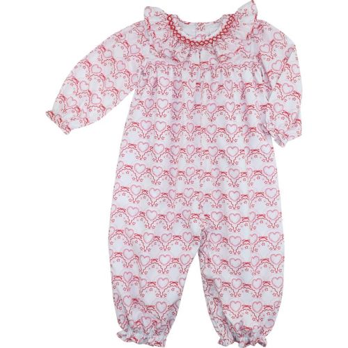 Smocked Heart And Bow Long Bubble