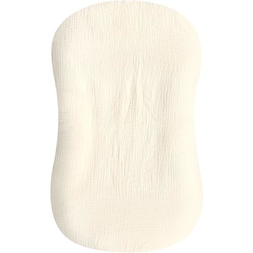 Hooyax Muslin Baby Lounger Cover, 100% Cotton Durable Newborn Lounger Cover, Soft and Breathable Infant Lounger Cover for Boys Girls, Covers Only (Yellow)