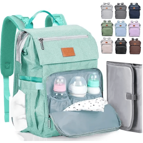 PILLANI Baby Diaper Bag Backpack - Large Bag for Boys & Girls - Diaper Backpack - Travel Diaper Bags w/Changing Pad, Baby Registry Search & Shower Gifts - Essentials Must Haves Newborn Stuff for Mom