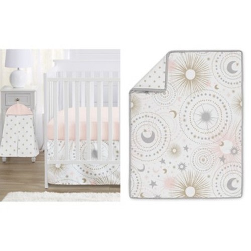 Sweet Jojo Designs Girl Baby Crib Bedding Set - Celestial Pink 5pc