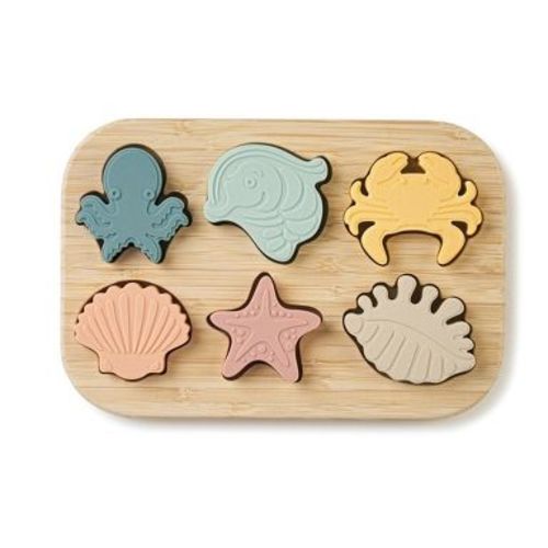SARO "Sea Life" Silicone Sorting Puzzle: Eco-Friendly Sensory & Fine Motor Skill Development Toy for Toddlers - Teething Safe