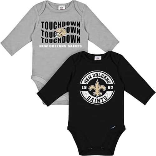 Gerber NFL Baby 2-Pack Long Sleeve Onesie Bodysuit