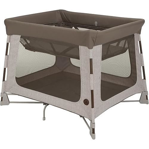 Maxi-COSI Swift Baby Playard with Mat, Baby Playpen, Play Yard with Bassinet, Portable Playpen for Babies and Toddlers, Truffle