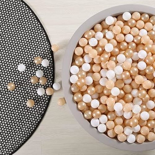 GOGOSO Ball Pit Balls for Toddlers, Brown Plastics Balls for Ball Pool Birhtday Party Girls Kids with Storage Bag, 2.17inches，100pcs
