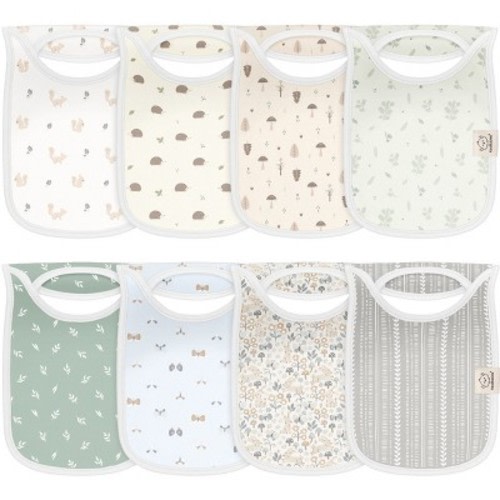 KeaBabies 8-Pack Hallo Baby Drool Bibs, Baby Bibs for Boys, Girls, Pull-on Bibs for Baby Boy, Baby Girl, Baby Bib Unisex