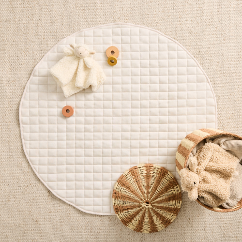 Adairs Kids - Organic Cotton Natural Stripe Jersey Baby Play Mat | Adairs