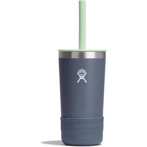 Hydro Flask Kids 12 Oz Tumbler with Lid and Straw for School - Insulated Stainless Steel in Koala Gray