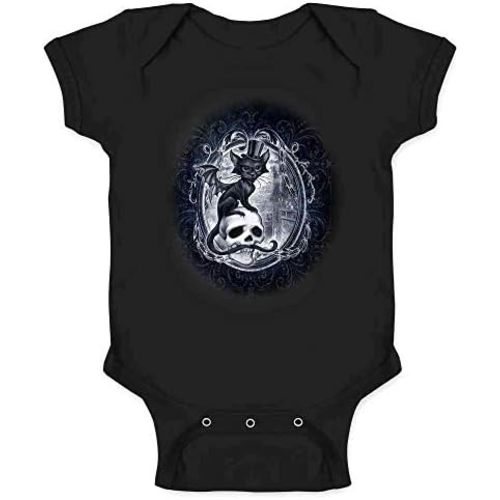Pop Threads Meowstopheles The Vampire Cat Funny Cute Goth Baby Toddler Kids Girl Boy T-Shirt