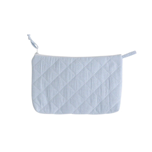 Quilted Luggage - Light Blue - Cosmetic Bag
