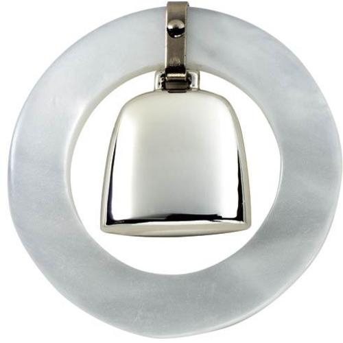 White Teething Ring Rattle
