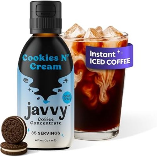 Javvy Cold Brew Coffee Concentrate Instant Coffee, Cookies N’ Cream