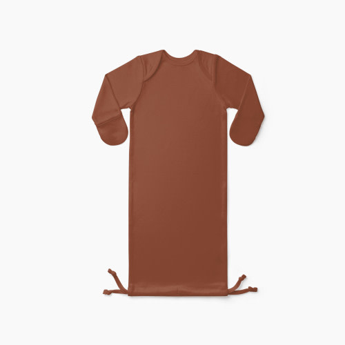 Goumi Kids x Babylist Solid Drawstring Baby Gown - Strawberry, 0-3 M