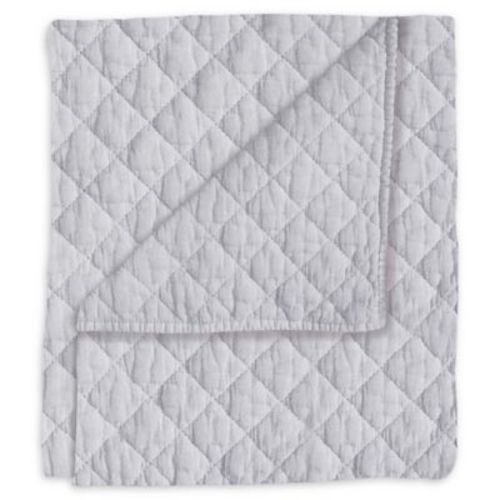 Hello Spud Diamond Stonewash Quilt in Grey - GRAY - 36" X 50"