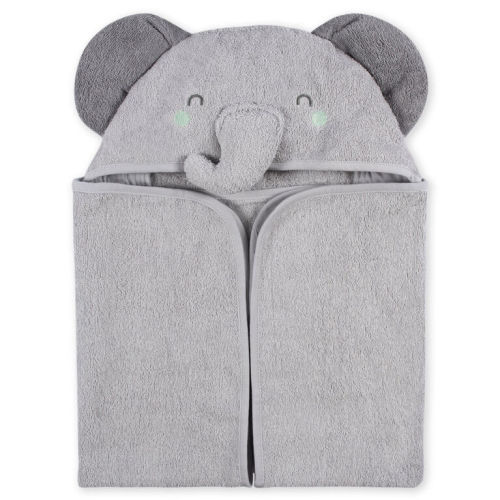 Koala Baby - Grey Elephant Woven Hooded Towel