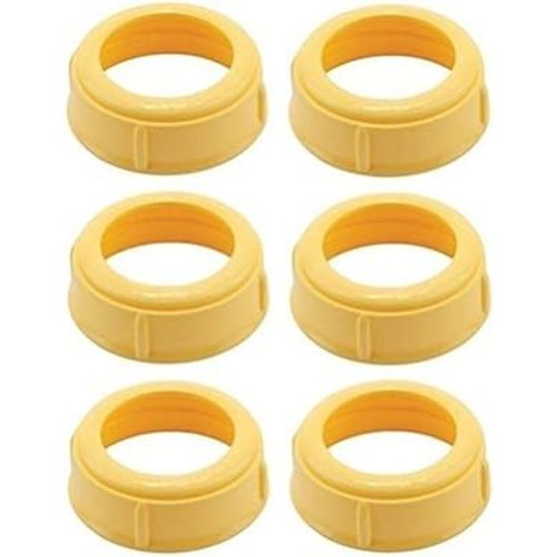 6-Pack Medela Wide-Base Bottle Collar Rings – Fits 5 oz & 8 oz Baby Bottles, Slow/Medium-Flow 30 mm Nipples, BPA-Free Plastic, Leak-Proof Replacement Parts + Bonus BB Dishwasher Safe Bag
