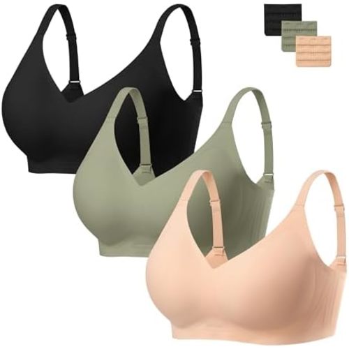 habibee Jelly Bra for Women No Underwire Comfort Seamless Bras Push Up Wireless Bras Full Coverage Bralettes