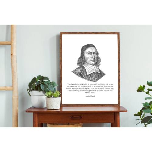 John Flavel & Quote, Portrait Sketch, Art, Reformed Theology.