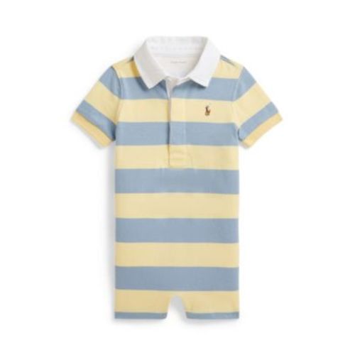 Baby Boys' Striped Rugby Collar Shortall