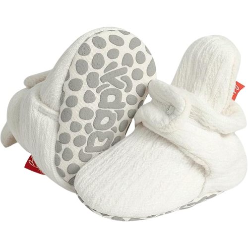 Sawimlgy Newborn Infant Baby Girl Boy Cotton Booties Stay On Sock Slippers Soft Bedroom Shoes Non-Skid Ankle Boots With Grippers Toddler Crib Warm Shoe First Walker Birthday Shower