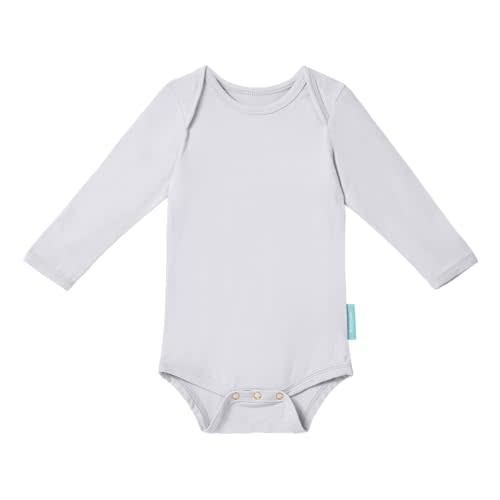 PurComfy Supersoft Long Sleeve Baby Bodysuits, Premium Bamboo Rayon Bodysuit Unisex Boy Girl 0-3-6-9-18-24 months